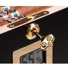 WY-YAN Cigar Humidor, Cigar Box umidificazione, Legno di Cedro Idratante Seal Good Mood, Good Life (Colore: Nero)