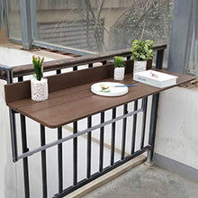XYL Tavolo Parete, ringhiera del Balcone Tavolo pensile, Tavolo Pieghevole da Parete, Staffa di Alluminio Metallico, Altezza Regolabile