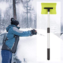 QTWW Pala da Neve Regolabile per Auto 2 Pezzi - Strumento di rimozione efficiente, Pala da Neve da Giardino telescopica Staccabile, Verde