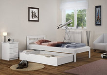 Erst-Holz Solido Elegante Letto Bianco in Pino massello 90x200 con doghe rigide 60.64-09W