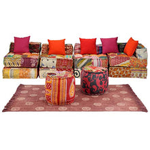 vidaXL Divano Modulare 16 pz in Tessuto Motivo Patchwork Arredo Salotto Lounge