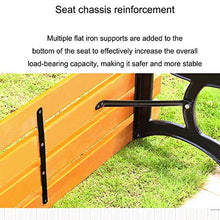 GaoF Panchine da Giardino per Esterni, panchine per parchi in Legno massello anticorrosivo per Il Tempo Libero, Gambe in ghisa, panchine per Patio Esterno, mobili da Esterno per Balcone/Ponte/Veranda