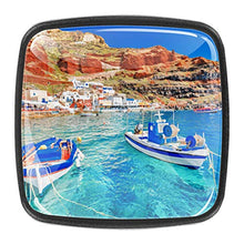 two fishing boats anchored to quay in Aegean sea Pomelli per Porta Set di 4 Pomelli per Mobili Manopole per Cassetti Cucina Armadio Vetro