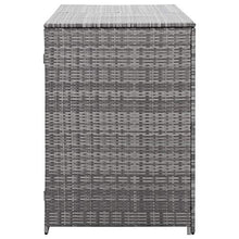 OUSEE Copribidone Rifiuti Doppio in Polyrattan Antracite 148x77x111cm