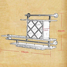 LHQ-HQ Wine Rack Europea Retro Acqua Tubo Parete di Legno del Vino Holder Supporto della cremagliera di Legno Mensola sospeso Bottiglia for Bar