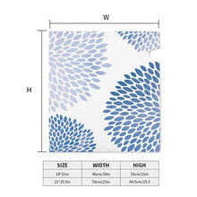 Moderna petali di fiori blu dal design unico per cassetta delle poste, copertura per cassetta postale per giardino, giardino, cortile, dimensioni standard, 53 x 45 cm