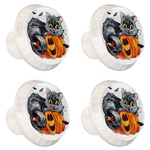 Set di 4 pomelli in cristallo per armadietti e cassetti, con design multiplo per cassettiere, armadi, comodini, librerie, gatti, zucca