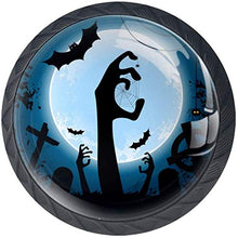 Halloween Zombie Party Pomelli per Porta Set di 4 Pomelli per Mobili Manopole per Cassetti Cucina Armadio Vetro