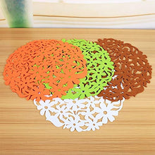 Tarente 4 Colori di Figura Rotonda Tavolo di Feltro tovagliette di Calore Resistente della Cucina della casa Cena Tovagliette Nuovo