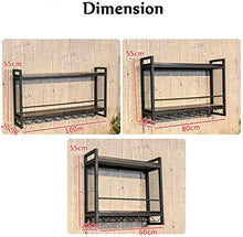 Classico Parete industriale montato Loft Retro ferro del vino del metallo Rack Shelf, Bottiglia di vino |Glass Holder supporto della cremagliera 18 Wine Glass bagagli impianto galleggiante Mensola Org