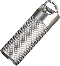 GUOGUODA 2 Pezzi,Mini Bottiglia ermetica Portatile Impermeabile in Titanio,Bottiglia di Emergenza per Sopravvivenza a Secco all'aperto,45 mm * 15 mm + 35 mm * 12 mm