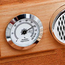 GJNWRQCY Humidor per sigari Scatola per sigari in Cedro con igrometro e umidificatore, Scatola per sigari da Viaggio Portatile in Pelle per sigari Humidor,Nero