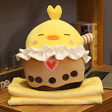 YiXing - Peluche a forma di animali, con motivo a forma di coniglio, orsacchiotto, con coperta, idea regalo