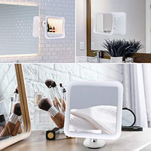 deweisn Specchio Ingranditore con Luce, Specchio per Il Trucco con Ventosa Naturale LED Rotazione di 360° Specchio Cosmetico Illuminato Ingrandimento 10X Portatile per Viaggio e Bagno(Quadrato)