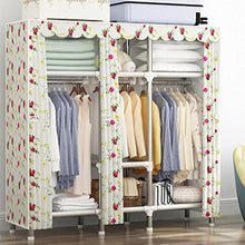 LyMei Armadio Guardaroba Portatile Stoccaggio dell'Armadio dell'Armadio del Panno di Oxford, Armadio Guardaroba per Abbigliamento in Acciaio Inossidabile, 170 * 45 * 170 cm,C