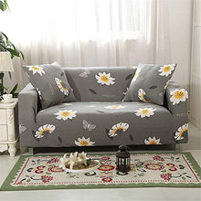 Surwin Copridivano Elasticizzato 1 2 3 4 Posti, Moda Stampa Elastico Universale Copridivani con Braccioli Fodera per Divano Antiscivolo Sofa Protettore (Margherita,3 posti - 190-230cm)