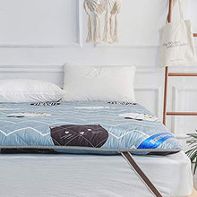 Pieghevole Materasso Pad Coprimaterasso Super Delicatamente Profonda coprimaterasso (Colore : Blu, Dimensione : 120x200cm)