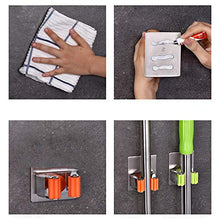 ZXCASDF Punzonatura Gratuita Antiscivolo Scopa Scopa Gancio Bagno Balcone Scopa Mop Parete Comodo Accesso Manico di Scopa Clip di Stoccaggio Gancio Forte