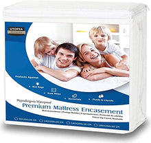 Utopia Bedding Coprimaterasso Impermeabile con Cerniera - Matrimoniale 160 x 200 x 20 cm, Coprimaterasso Premium da tutti e 6 i lati con tasche profonde fino a 20 cm.