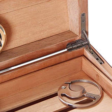 Auoeer Noce humidor Cigar Box Mostra Una Piccola Finestra Trasparente Cigar Cabinet