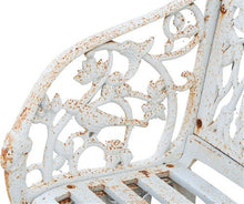 Panca panchina seduta da Giardino da esterno da parco da ingresso da interno arredi da esterno per veranda Liberty outdoor in Ghisa finitura colore vedere bianca L184xPR70xH110 cm