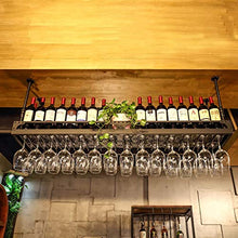 FAFZ Portavini Portabottiglie da Soffitto in Metallo, Porta Calice da Appendere, Regolabile in Altezza, Espositore da Banco Portabottiglie da Bar (Size : 80cm)