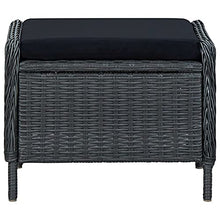 vidaXL Set Divani da Giardino 3 pz con Cuscini Polyrattan Grigio Scuro