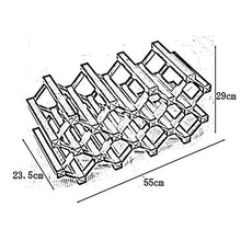 HLL Wine Rack, 11 bottiglie Assemblea Holder può essere sovrapposta solidi ripiani espositivi in legno, 6 colori,Carbone che brucia colori del vento