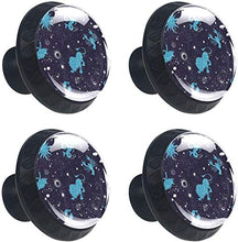 Space Galaxy Constellation Zodiac Star Pomelli per Porta Set di 4 Pomelli per Mobili Manopole per Cassetti Cucina Armadio Vetro
