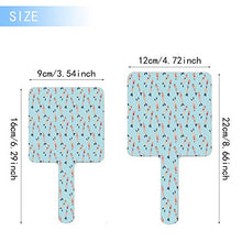 Specchio a mano, nuotatori con pinne modello quadrato palmare specchio con maniglia per trucco casa salone di viaggio uso 9 cm L x 16 cm L