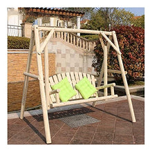 HLZY Grande aliante all'aperto con Supporto, Giardino Swing Articoli Esterni Sedia da Esterno per mobili Esterni, Tutte in Legno massello Impermeabile e anticorrosione Doppia terrazza Sedia a Dondolo
