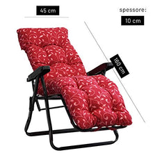 TECNOCUCI Cuscino Imbottito per Sdraio con poggiapiedi (160x45cmx10cm) - 100% Made in Italy - Ricambio Cuscino Ideale per Sdraio da Giardino