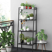 LYM &ripiano di stoccaggio Libreria, scaffale Scala Floreale mensola portaoggetti mensola Bagno scaffale Metallo scaffalatura Balcone -4 Strati Scaffale di Finitura