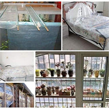 QI-CHE-YI Telo Poliestere Trasparente, Foglio di plastica con Occhielli e spigoli rinforzati, Antipolvere in Magazzino, capannone Verdura,4x4m