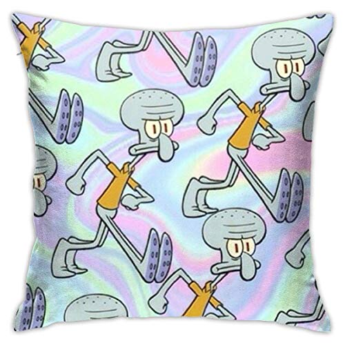 nxnx Squidward Rabbia Federa per cuscino 45,5 x 40,5 cm di forma quadrata decorativa per divano