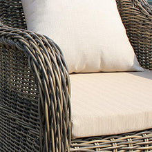Set di Mobili da Giardino per Esterni, Set di Combinazioni di Sedie in Rattan per Famiglie da 5 Pezzi con Tavolino in Vetro Mobili da Conversazione in Vimini da Giardino per Tutte Le Stagioni