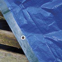 VERDELOOK Telo occhiellato Multiuso in polietilene, 5x4 m, Verde/Blu, coperture