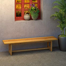 INTERBUILD REAL WOOD Peninsula Set di mobili da Giardino per Esterno in 3 Pezzi, Teak Dorato (1 Tavolo + 1 Panca con Schienale + 1 Panca Senza Schienale)