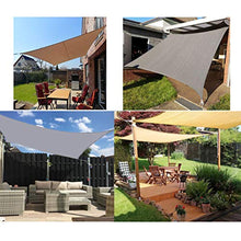 YTQ Rettangolo ombreggiante Vela Impermeabile per Giardino Esterno Patio 95% Protezione Solare UV Vela con Corda Protezione Solare Tendalino Tettoia off White (Size:2 * 2m)