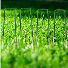 Materiali 50PCS Mobili da giardino a forma di U Lawn Nail U-Nail Giardino Prato fissaggio Nail Pioli reticolato incatramata di fissaggio per unghie