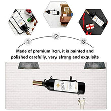 ALUYF 2 Pezzi portabottiglie da Parete in Ferro Portabottiglie da Parete in Metallo Portatile Portabottiglie da Parete per Bottiglie di Vino e liquore Bocca della Bottiglia a Destra