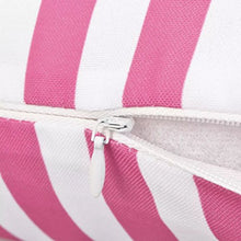 SKM Cuscini da Esterno 4 pz Stampa a Righe 45x45 cm Rosa
