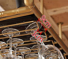 DJSMjbj - Portabicchieri in metallo, per bicchieri di vino, in ferro, per cucina, bar, ristorante e stendibiancheria, dimensioni: 60 x 30 cm