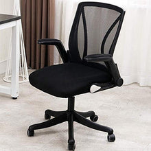 DINGZXC Sgabelli da Bar Sedia Girevole Sedia da Ufficio, Rotazione a 360 ° Ergonomia Schienale Pieghevole Sedia Direzionale Elevabile Corrimano Rotante,Nero
