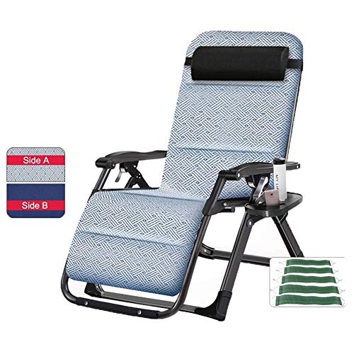 Sywlwxkq Sedia a Sdraio per Patio a gravità Zero Sedia Pieghevole in Giardino e all'aperto Poltrona reclinabile per Giardino, Spiaggia, Piscina con Cuscini Supporta Fino a 200 kg