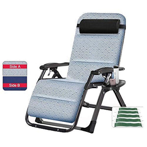 Sywlwxkq Sedia a Sdraio per Patio a gravità Zero Sedia Pieghevole in Giardino e all'aperto Poltrona reclinabile per Giardino, Spiaggia, Piscina con Cuscini Supporta Fino a 200 kg