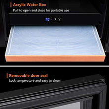 VIY Umidificatore per Sigari, Humidor, 12-18 °C, Touch Display Digitale, 38 Db, Illuminazione A LED, 70 L, 200-250 Sigari, Ripiani in Legno di Cedro, Nero,d'oro