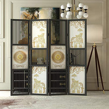 Room Screen Even Schermo divisorio in Legno Artigianale a 4 Pannelli, Fascino Classico Tradizionale, Schermo Pieghevole Mobile, Schermo in Legno Massiccio