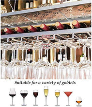 L.TSN Porta calici Portabottiglie da Vino sospeso in Metallo Portabottiglie da Vino sospeso Portabicchieri da Vino Facile da installare (Dimensioni: 120 * 30 cm)