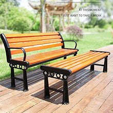 GaoF Panchine da Giardino per Esterni, panchine da Cortile in ghisa e Pino, panchina da Giardino per Veranda Impermeabile e con Protezione Solare, Possono ospitare 2-3